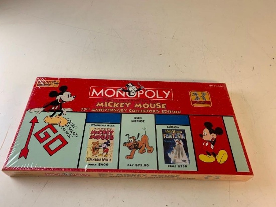MONOPOLY Mickey Mouse 75th Anniversary Collector's Edition Board Game NEW SEALED