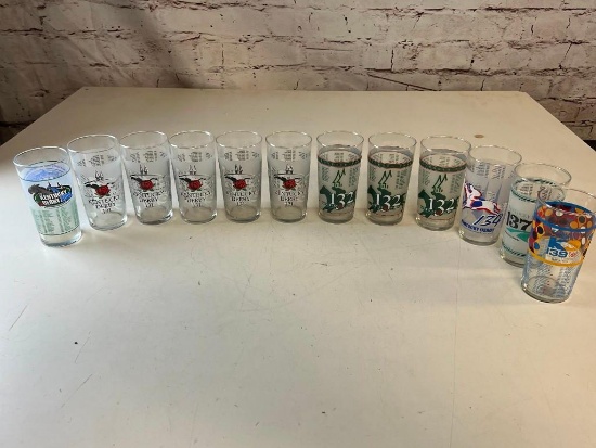 Lot of 12 Kentucky Derby Drink Glasses