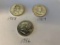 Lot of 3 B.U. 1956 P, 1957 P & 1958 P Franklin Half Dollar 90% Silver US Coin .