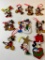Wat Disney Mickey Mouse Lot of 10 vintage Wood Christmas Ornaments