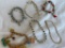 Lot of 6 Misc. Chain, Beaded, and Charm Bracelets