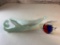Vintage Blown Glass Tray or vase and a Glass Fish