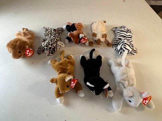 Lot of 8 beanie babies CATS with Tags