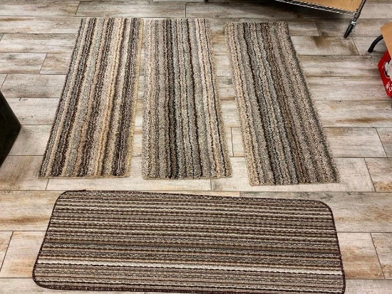 Lot of 4 Rug Runners with rubber Backs 56" x 20"