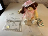 Vintage 1986 Cabbage Patch Kids Coleco Brown Hair and Eyes with Birth Certificate Allison