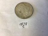 1878 S 7 Feathers Morgan Silver U.S. Dollar 90% silver