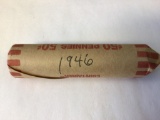 Roll of 50 Lincoln 1946 Wheat Pennies