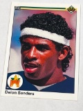DEION SANDERS Yankees 1990 Upper Deck Baseball ROOKIE Card