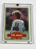 PHIL SIMMS Giants 1980 Topps Football ROOKIE Card