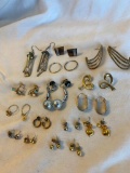 Lot of 16 Misc. Pairs of Pierced and Clip-On Costume Earrings