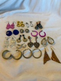 Lot of 15 Misc. Pairs of Pierced Costume Earrings
