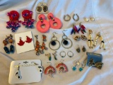 Lot of 18 Misc. Pairs of Pierced and Clip-On Costume Earrings