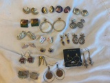 Lot of 19 Misc. Pairs of Costume Pierced and Clip-On Earrings