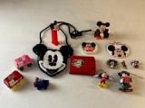 Lot of Walt Disney Collectibles-Mickey Mouse, Pez, Buttons and more