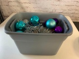 Bin full of Christmas Tree Bulbs Ornaments