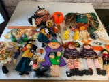 Bin full of Halloween Home Decor items