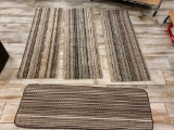 Lot of 4 Rug Runners with rubber Backs 56