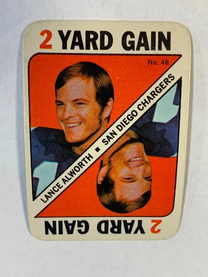LANCE ALWORTH 1971 Topps Football Game Set Card