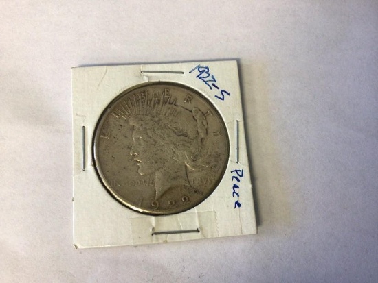 1922 S Peace U.S. Dollar 90% Silver