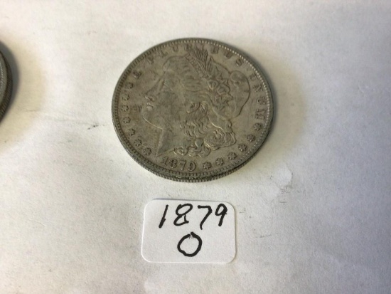 1879 O 7 Feathers Morgan Silver U.S. Dollar 90% silver