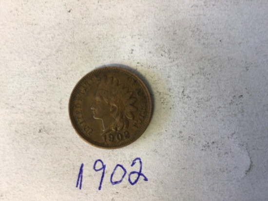 1902 Indian Head Penny in circulated condition