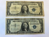 Lot of 2 One Dollar Silver Note 1957A and 1957B