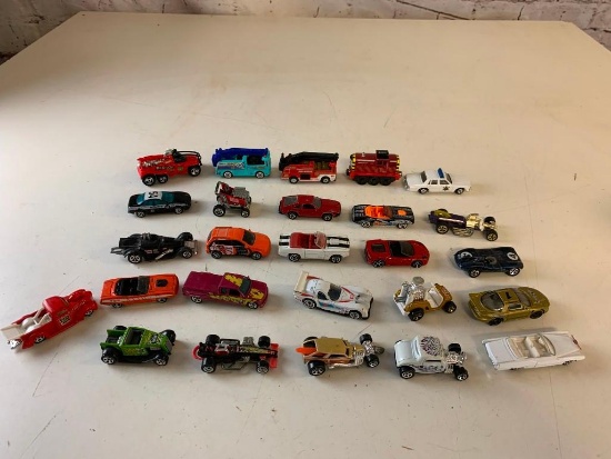 Lot of 26 vintage Die-Cast Cars Hot Wheels and others