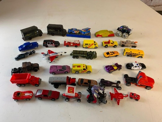 Lot of 32 vintage Die-Cast Cars Hot Wheels and others