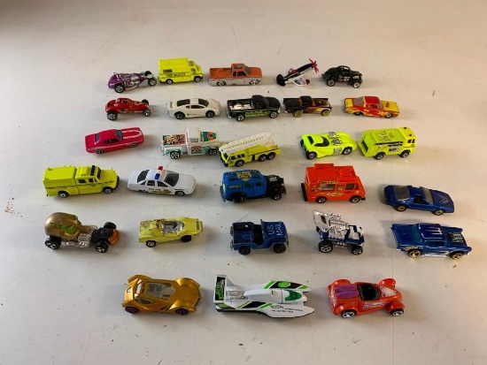Lot of 28 vintage Die-Cast Cars Hot Wheels and others