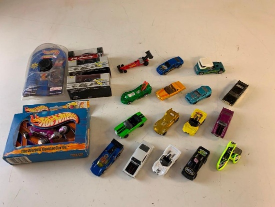 Lot of 19 Vintage Hot Wheels Plus Playing Cards and Watch