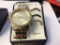 Jaclyn Smith Mens watch in original box. With three interchangeable bezels inside of box