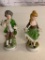 Lot of 2 vintage Ceramic victorian Figures Man and Women