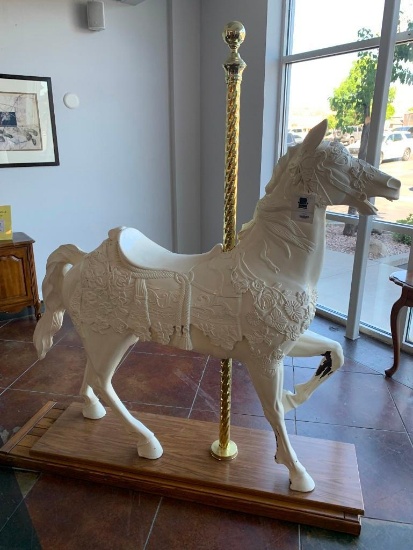Full Size Unpainted Carousel Horse Display Decor