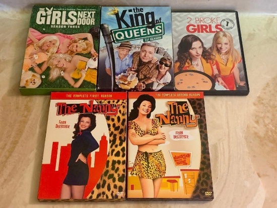 Lot of DVD TV Series Sets Seasons COMEDY- 2 Broke Girls, The Nanny, Kings of Queens, Girls next Door