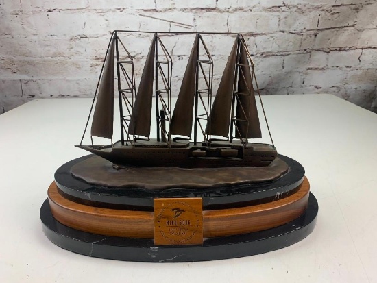 WIND SONG Beneficial Standard Life Great American Reserve 180 from Ordinary Brass Boat sculpture