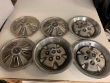 Lot of 6 Vintage Ford Mustand Hubcaps