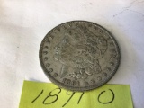 1891 O Morgan US Dollar coin. Coin is 90% Silver