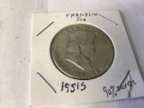1951 S. Franklin Half Dollar in circulated condition, 90% Silver