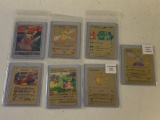 POKEMON Limited Edition Replica Gold Metal Cards Lot of 7
