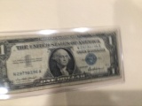 1957 $1.00 Blue Seal.U..S. Bill in circulated condition serial number N29798196A