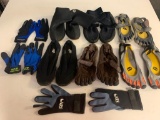 Lot of vibram fivefingers Water Shoes and 3 Pairs of Water Gloves