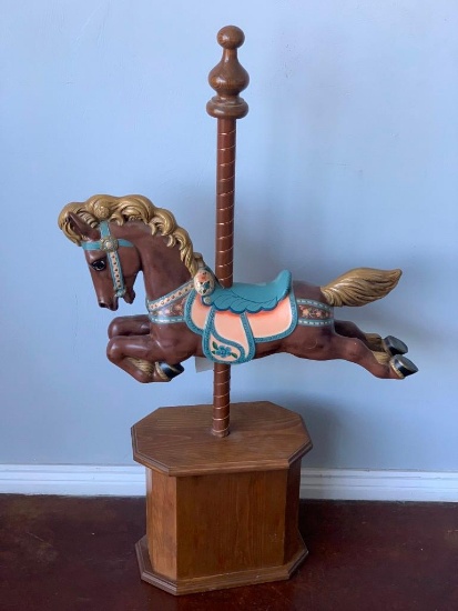 Hand Painted Carousel Horse Display Decor