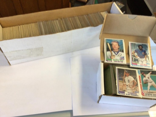 Box full 1970?s to 1980?s Baseball Stars, Semi Stars, Rookies and base cards.