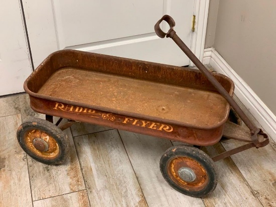 Vintage Radio Flyer Wagon Rustic would made a great yard art or planter