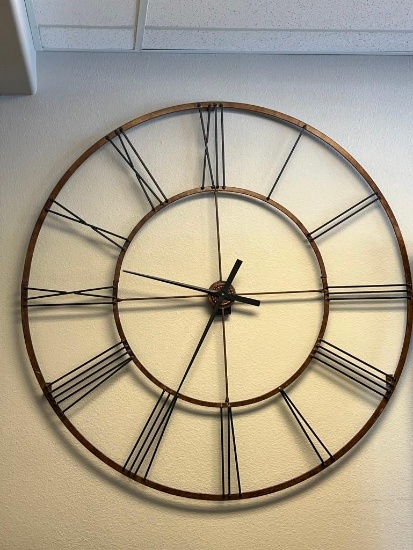 Large Metal Art Clock Retro Style