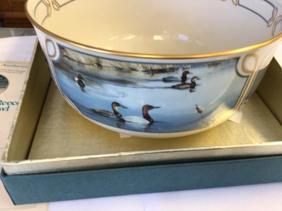 The Maynard Reece Waterfowl Bowl, #0335 of 7,500. With certificate of authenticity