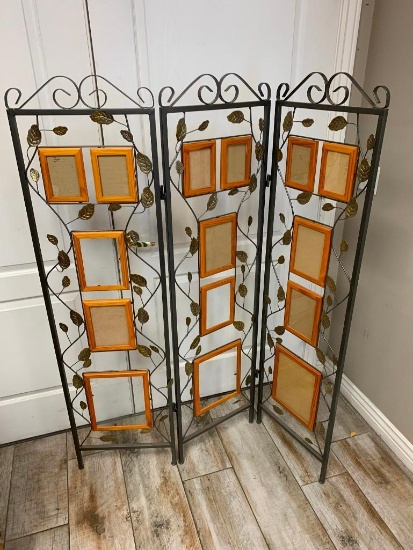 Metal Room divider screen with picture frames