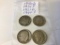 Lot of 4 Roosevelt Dimes in circulated condition , 90% Silver