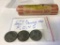 Lot of 53 Lincoln Wheat Pennies, circulated condition, Mixed Lot 1930-1950 and 1943 Steel Penny Set