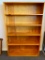 Solid wood fixed 5-shelf book case
